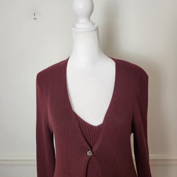 Peruvian Connection Valais Sweater Duster Cardigan Dress Set Sz Medium Womens - Picture 2 of 16